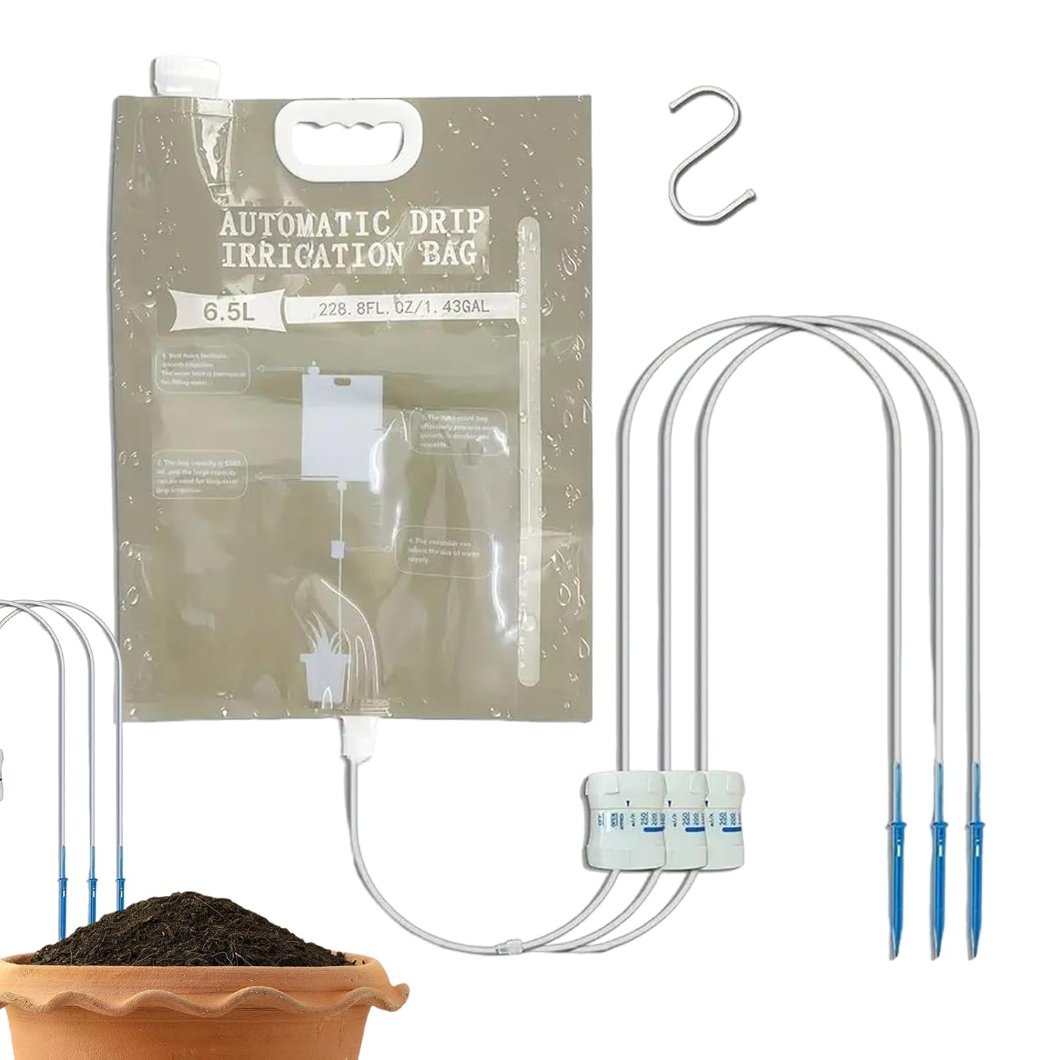 Plant Parent Kit - Automatischer Bewässerungstropfer, Einstellbare Tropfmenge mit Drei
