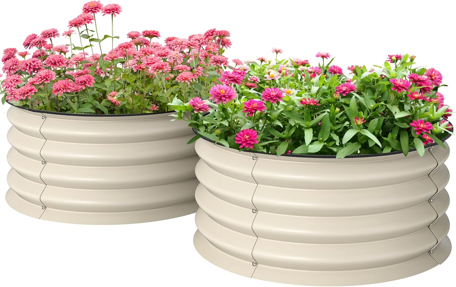 Plants X - Verzinktes Hochbeet-Set, 2 Stück, Pflanzgefäße für