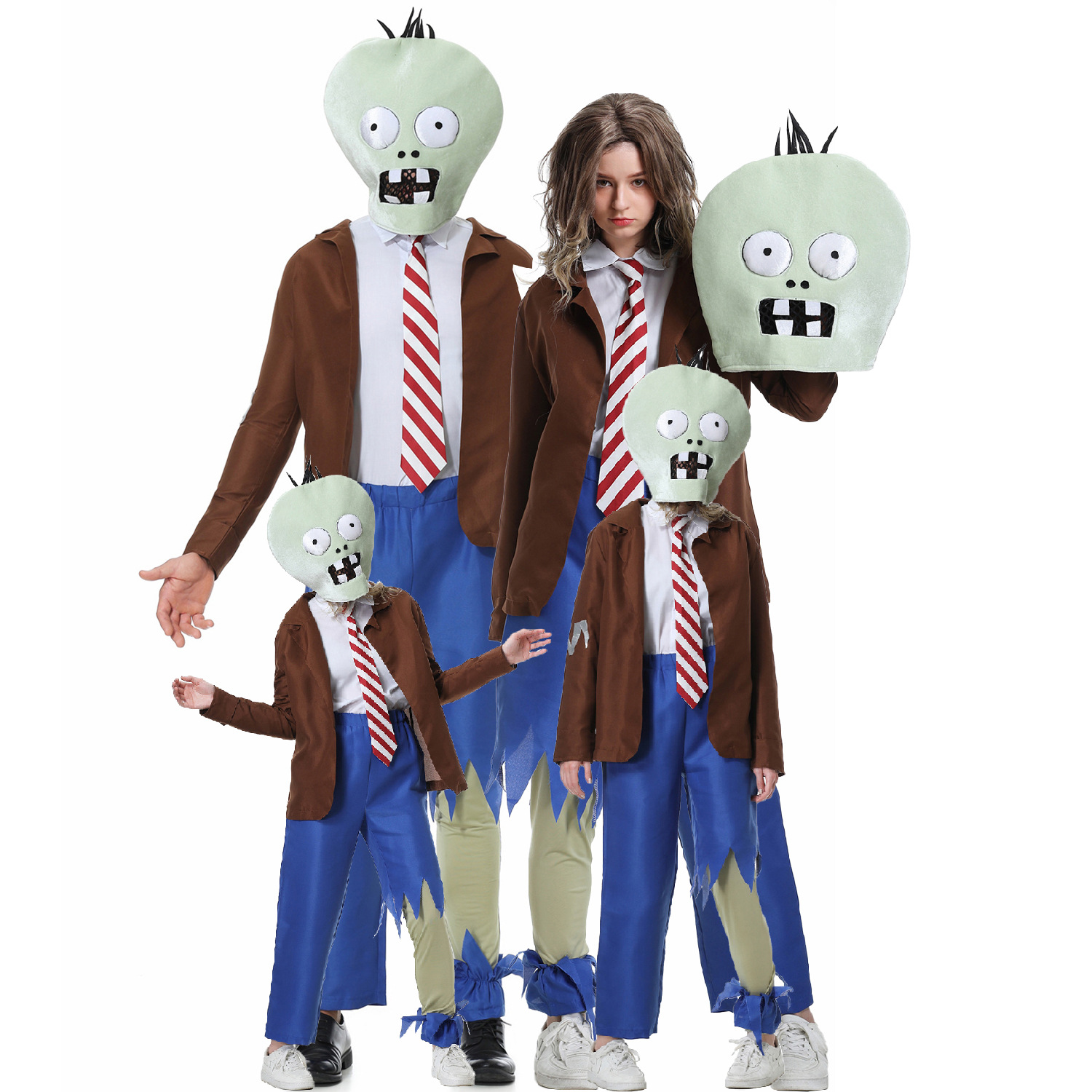 Plant Parent Vs Plantin - S-XL-Pflanze vs. Zombie-Charakter-Puppen, Eltern-Kind-Outfit für Mädchen,