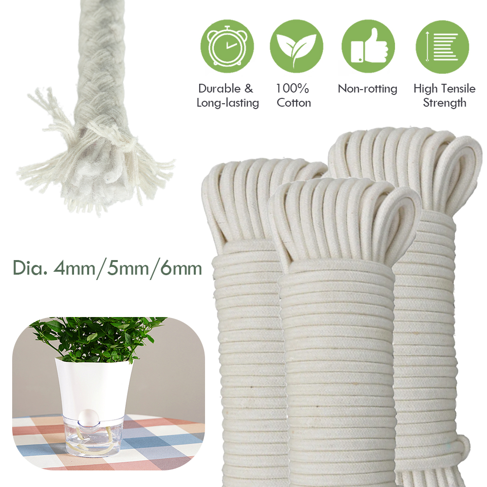 Plant Parent Kit - /6mm selbst bewässernde Baumwolle Docht Schnur