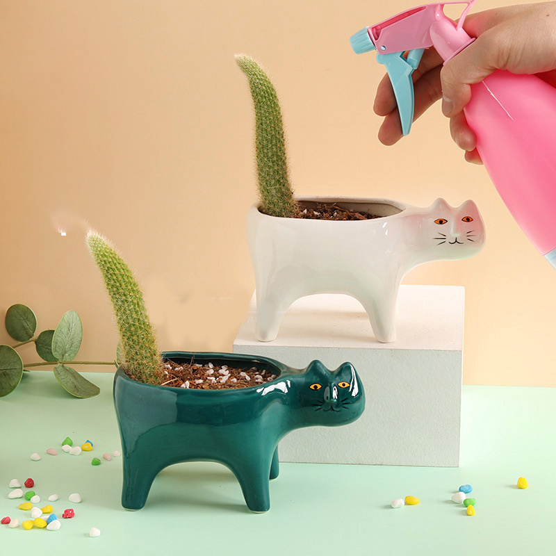 Süße Katze Keramik Garten Blum – Snake Plant Ceramic Bewertung und Preis