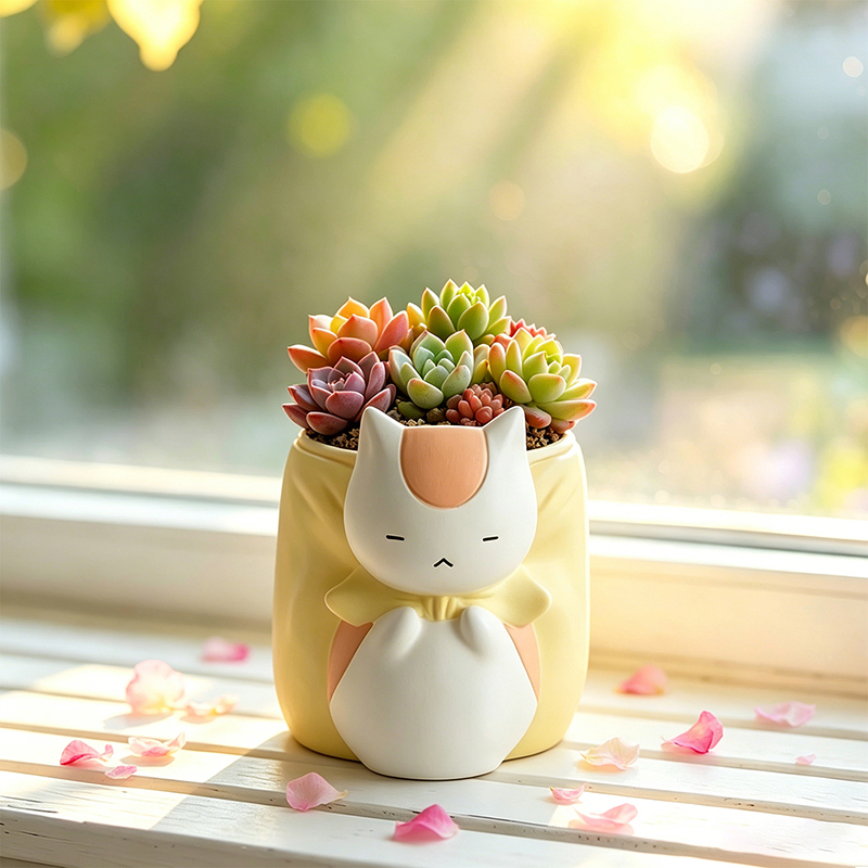 Schläfrige Mollige Katze Harz- – Snake Plant Ceramic Bewertung und Preis